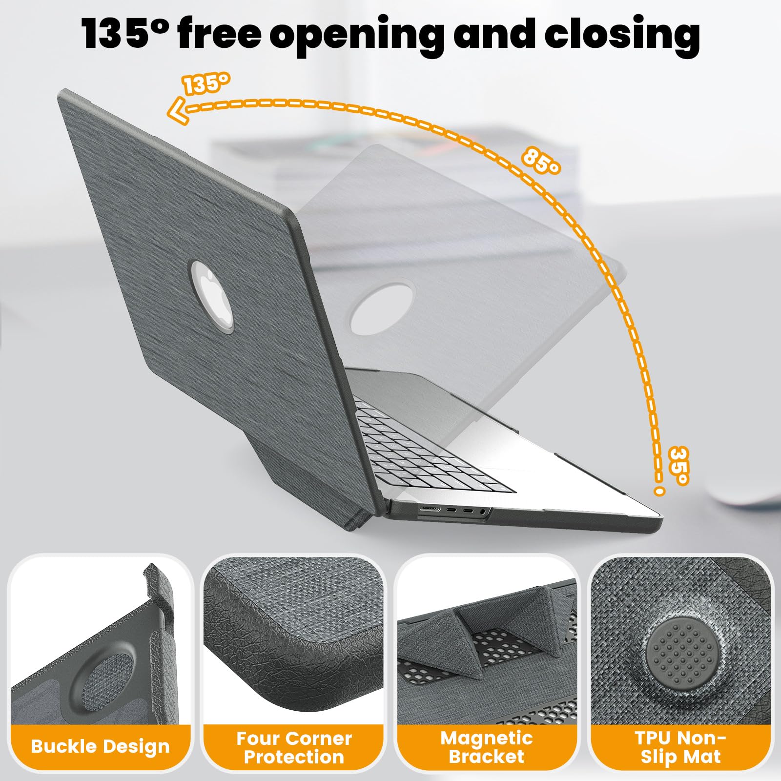KAIJIAbox Compatible with MacBook Pro 14 inch Case M5 M4 M3 M2 M1